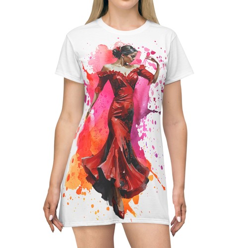 Flamenco dancer shirt dress - dancer, t-shirt