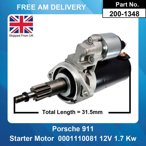 Starter motor for porsche 911 - motor,