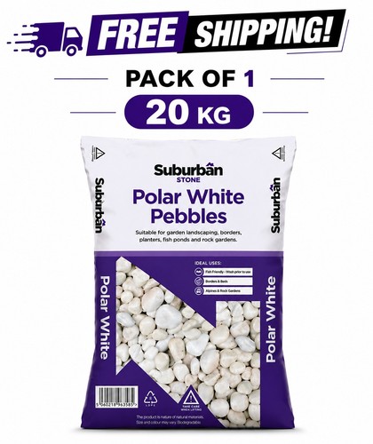 Polar white pebbles - pebbles, 20kg
