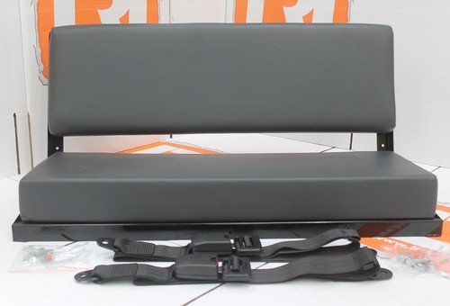Grey vinyl bench - , seat
