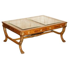 EXHIBITION QUALITY MAITLAND SMITH DISPLAY CASE TOP REGENCY COFFEE COCKTAIL TABLE