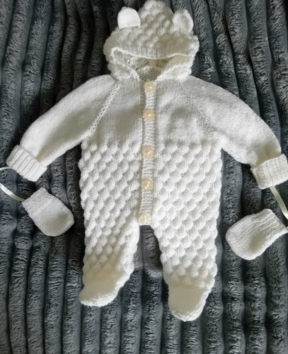 Hand knitted baby - hand, suit