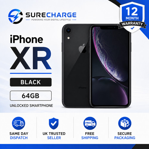 Apple iphone 64gb black - xr,