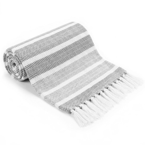 Large cotton stripe throws - large,