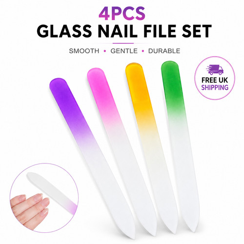 4pcs glass nail file set - 4pcs,