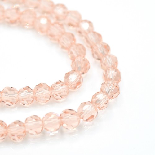 Faceted round glass beads - faceted,