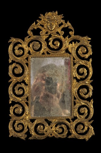 Antique bronze mirror circa - mirror,,