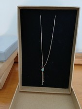 A Necklace With A Smalll Turquoise Stone