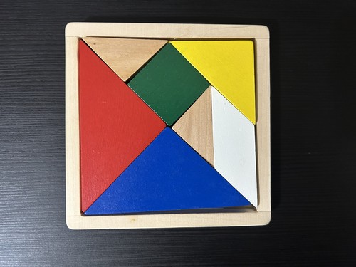 Wooden tangram puzzle - ⁠wooden,