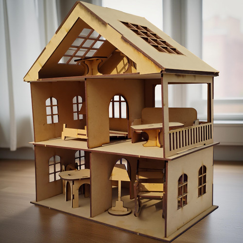 Wooden dollhouse plywood diy - dollhouse,