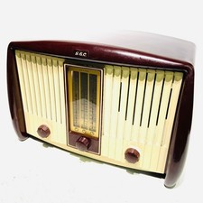 G.E.C. BC6144 Bakelite Table Radio 1951, Maroon - Very Clean & Complete