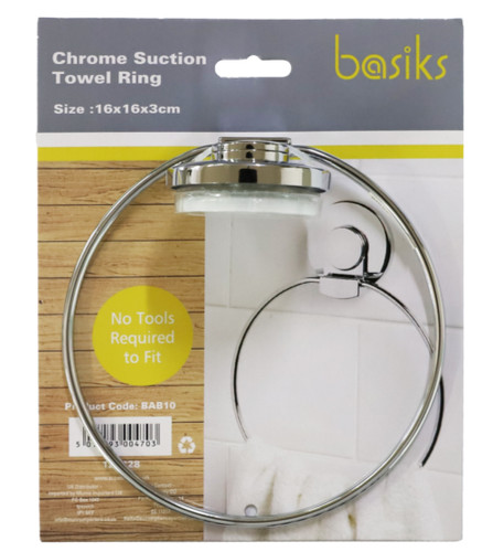 Basiks suction round towel - suction,