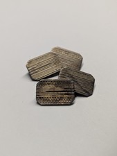 Vintage Sterling Silver Textured Mens Cuff Links | 925 Silver