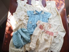 Antique Baby Clothes For Doll Bear Study Wool Silk Dress 1920s Edwardian Costume