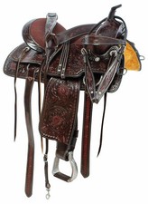 Western Horse Saddle Premium Leather  Tack Set Size 10" to 18