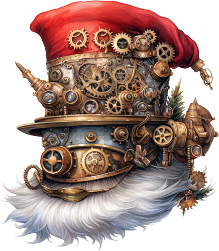 Steampunk christmas colourful - steampunk,