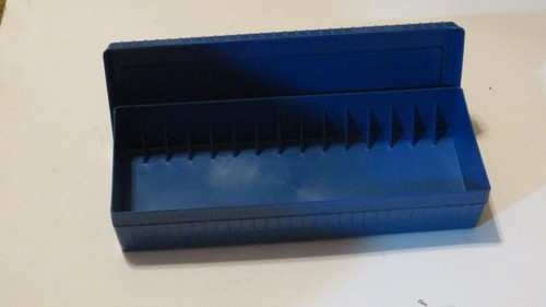 Blue plastic audio cassette - 15,