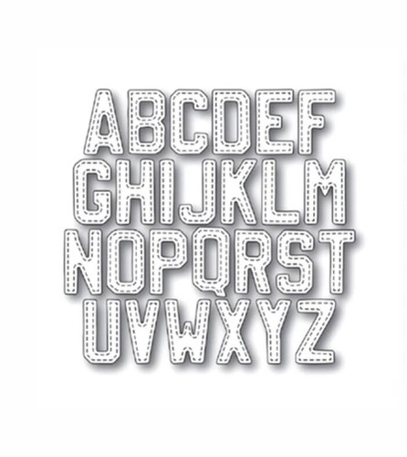 Alphabet stitched upper case - stitched,