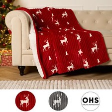 Stag Fleece Throw Over Bed