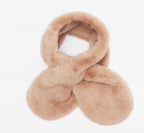 Zara camel faux fur - camel, scarf