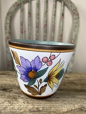 Vintage Flora Gouda Sylvia Planter Holland Plant Pot Floral Mid Century