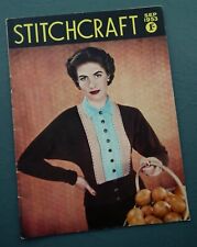 Vintage Stitchcraft magazine 1953 original knitting patterns 1950s women's