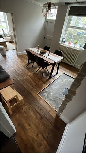 Reclaimed rustic flooring