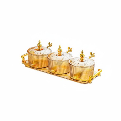 Lidded snack bowl set - lidded, with