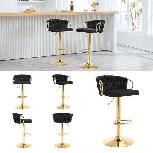 4pcs velvet bar stools - bar,