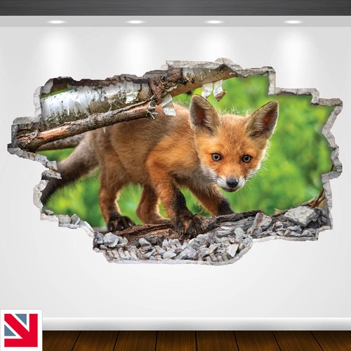 Fox cub animal wall - fox,