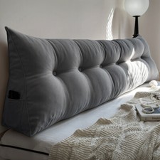 Large Triangular Wedge Reading Pillow Bed Rest Headboard Backrest Cushion 180*50