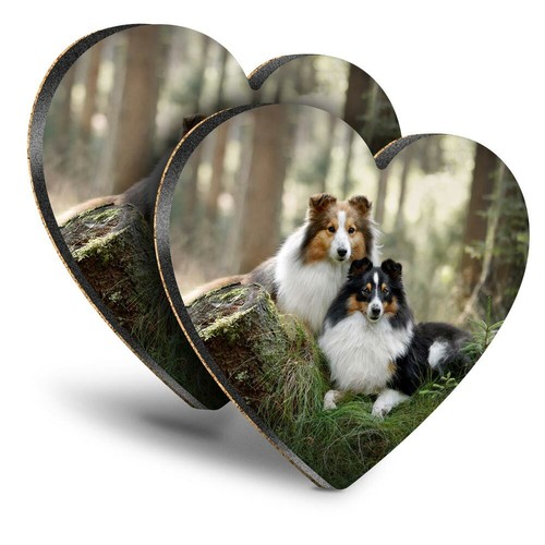 Heart mdf coasters - 2x,