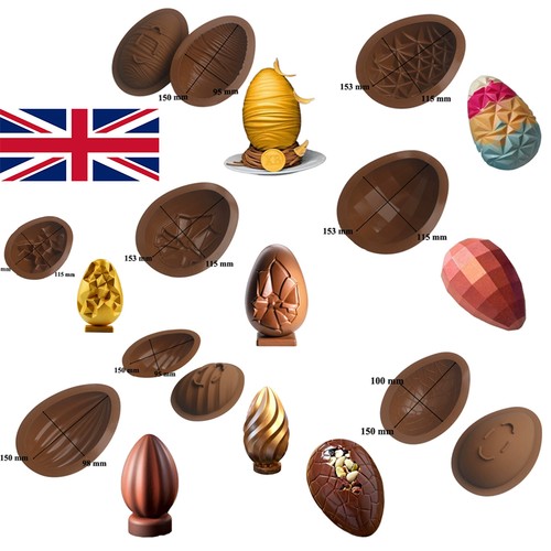 Large easter egg mold - easter, silicone