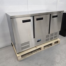 Bench Fridge Chiller Counter Prep Kitchen 368L Stainless Catering Commercial ...