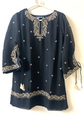 Black Kurti Kurta Embroidered