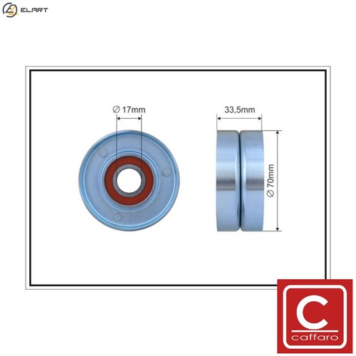 Tensioner pulley vribbed - tensioner,