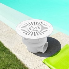 Swimming Pool Main Drain Cover Floor Drain Equipment White Easy Installation
