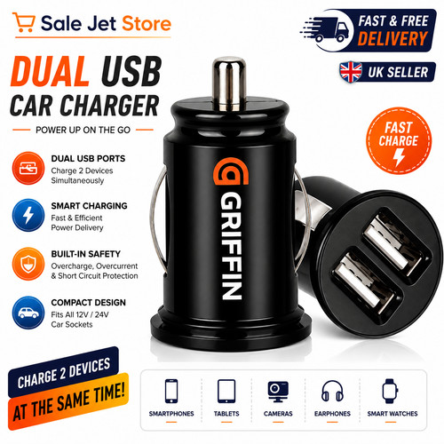 Griffin dual car - charger, usb