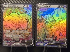 Vulpix & Ninetales CUSTOM Stained Glass Holo Cards -Dissplay Only