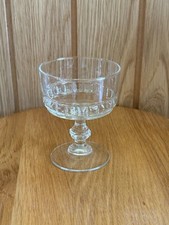 6 VINTAGE RETRO LUMINARC GLASS STEMMED DESSERT SUNDAE DISHES - FRANCE
