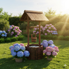 45" Wooden Wishing Well
