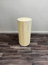 Pale Mango Wood Fluted Pedestal Table