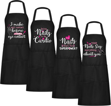 4 Pieces Nail Tech Aprons with