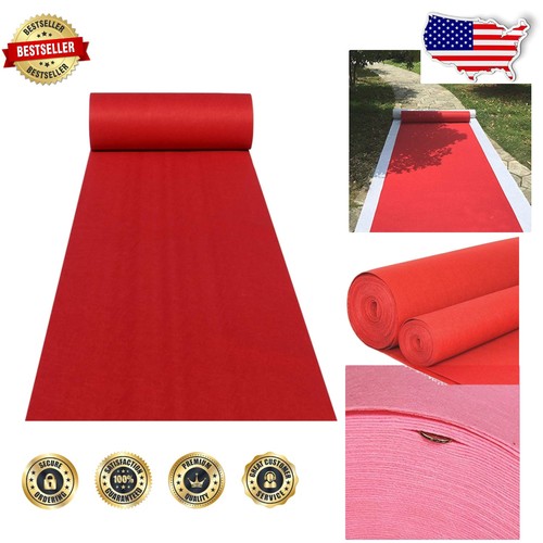 Elegant 30ft red aisle runner - 30ft,