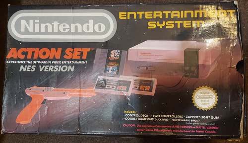 Boxed nes console action set - console,