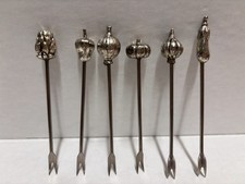 Fork picks Cocktail Set Of 6 Vegetables Topped Hor derve pumkin eggplant beet