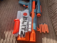 Nerf Elite 2.0 Moto Blitz Rapid Fire Blaster Gun With Magazine And Bullets (VGC)