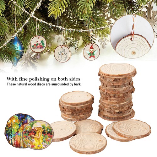 Wooden slices 8cm natural - 7-8cm,