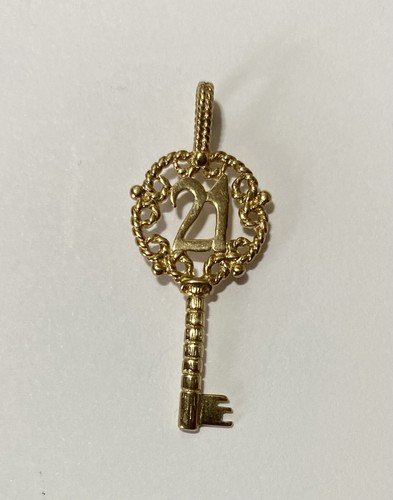 21st birthday key pendant - 21st,