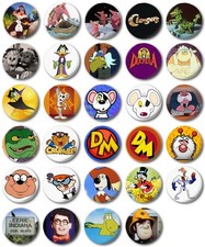 Kids Retro TV Various 25mm, 1"